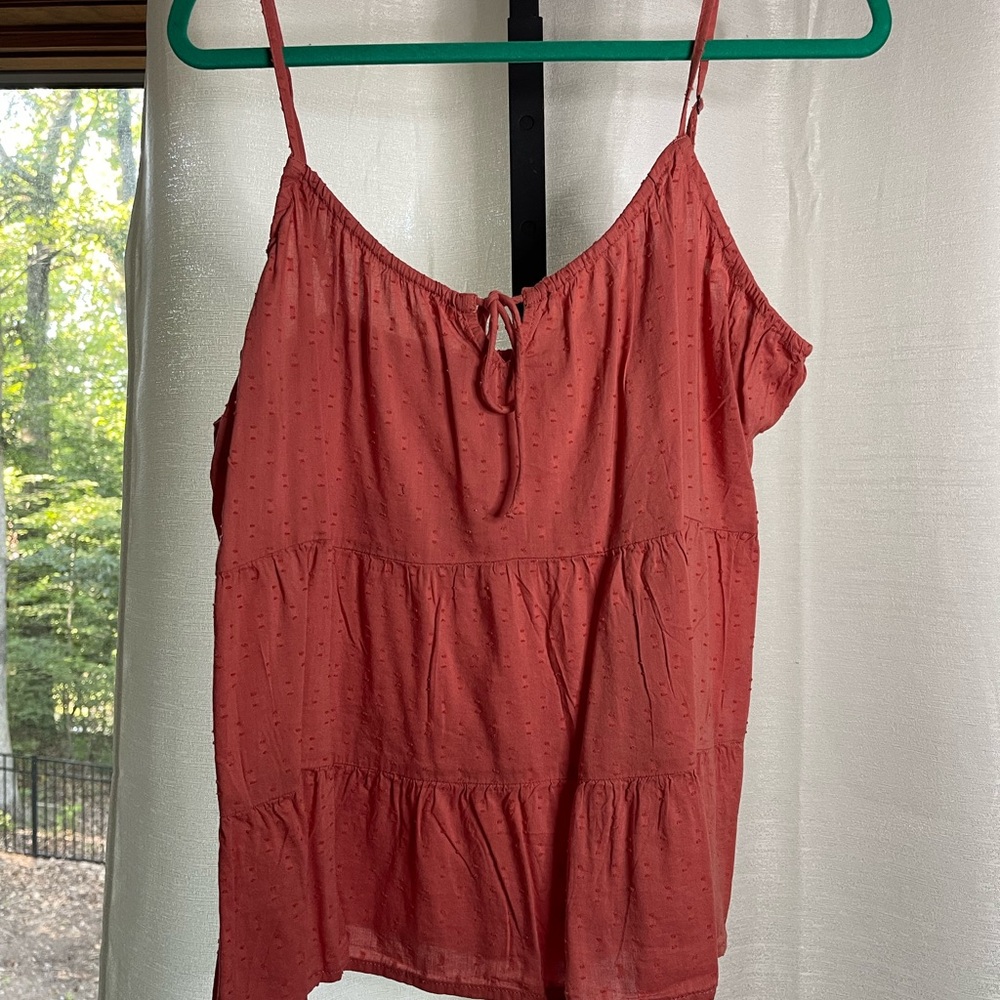 Old Navy Coral Tiered Spaghetti-Strap Camisole Top